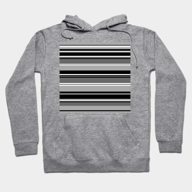 Mixed Stripes Pattern Monochrome Hoodie by NataliePaskell